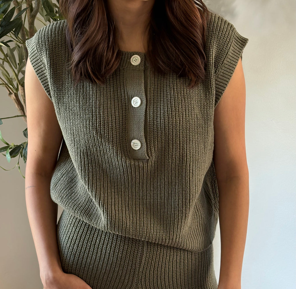 Cozy Knit Vest and Pants Set