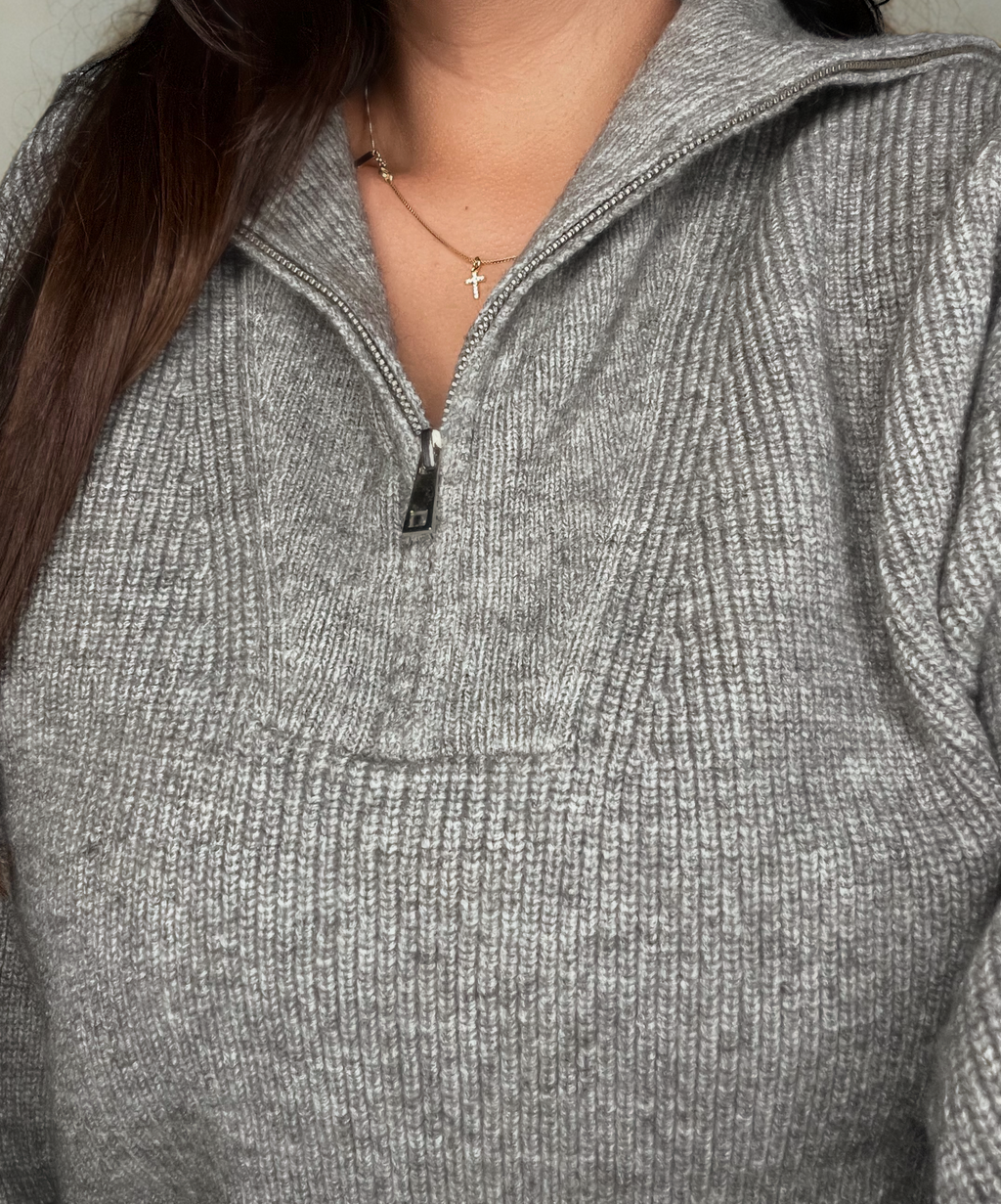Quarter Zip Knit Sweater