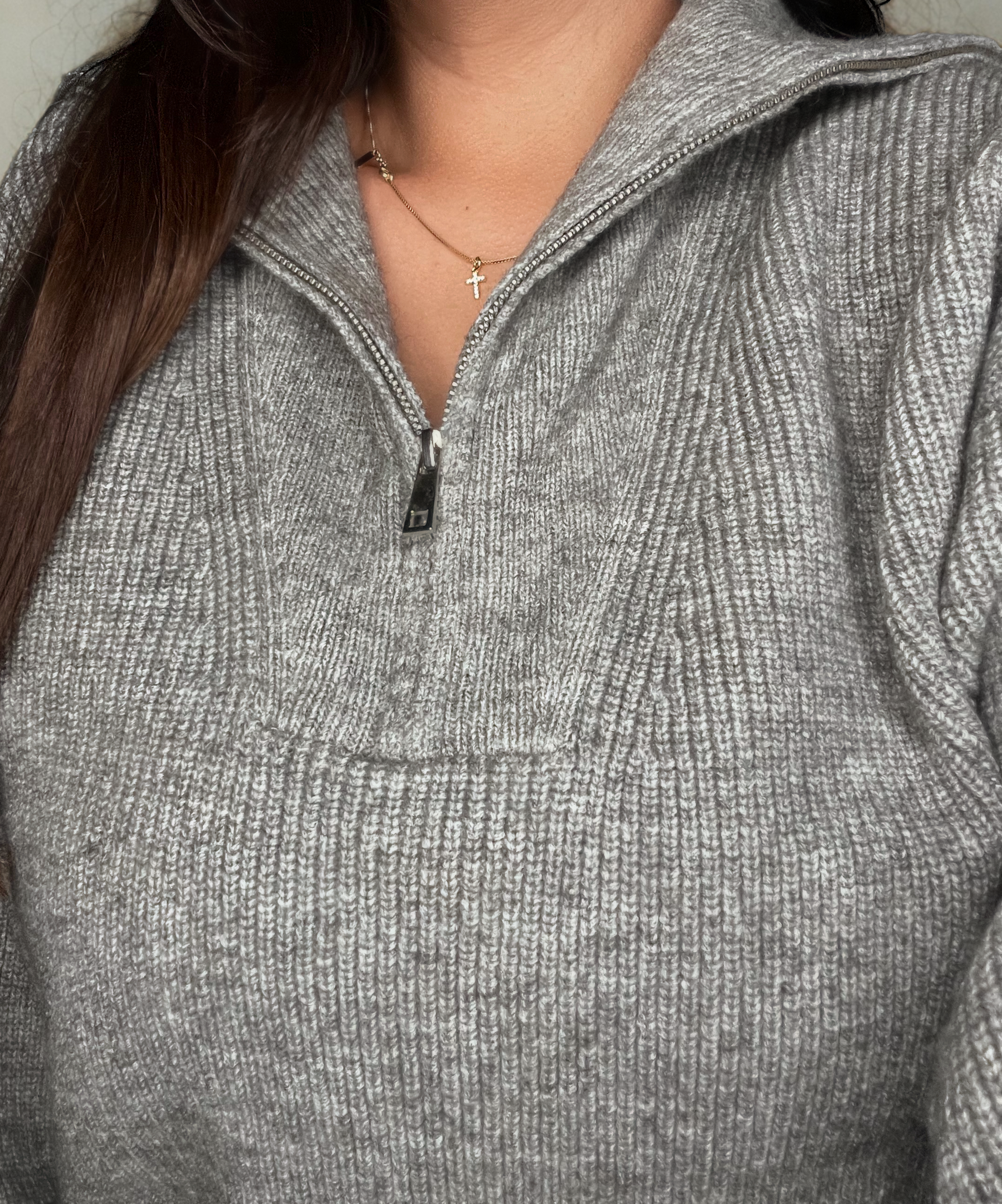 Quarter Zip Knit Sweater