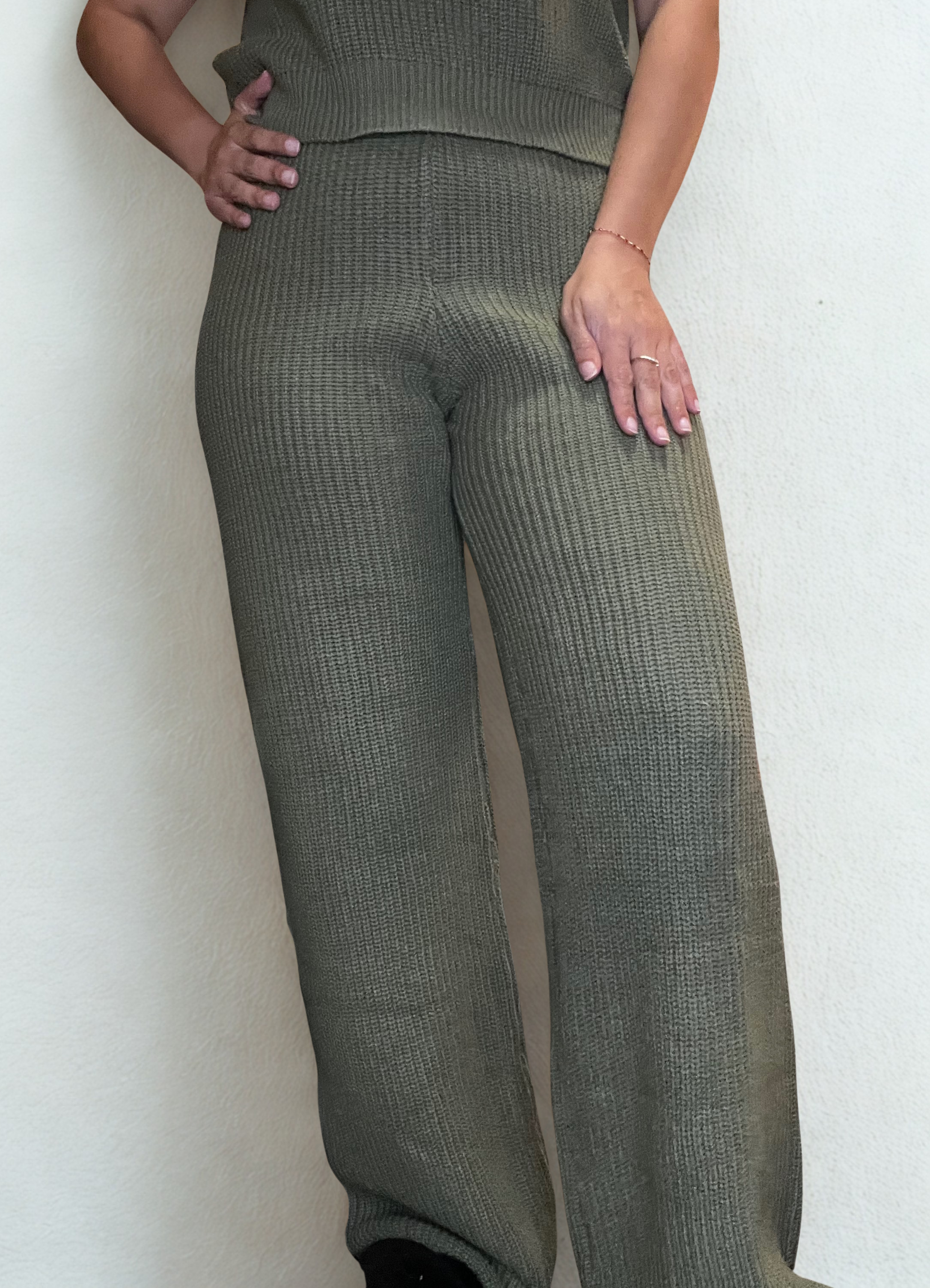 Cozy Knit Vest and Pants Set